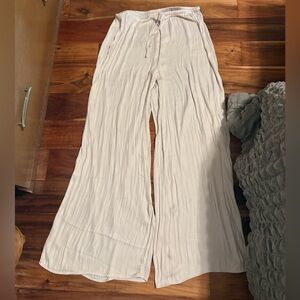 LATTELOVE Wide-Leg Crinkle‎ Pants (0419)